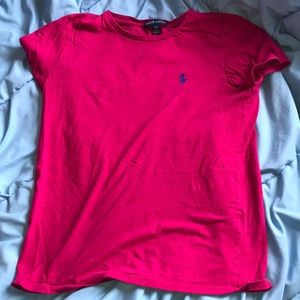 Ralph Lauren Pink Crew T-shirt Size M